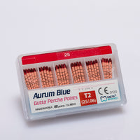 Aurum Blue Gutta Percha for root canal filling, offering high-quality, flexible, and biocompatible material for effective root canal sealing in endodontic treatments
